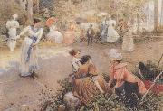 Tito Agujari Ladies-Volley oil painting